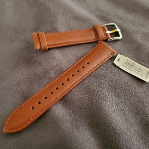 FOSSIL 18mm Brown Leather Watch Strap